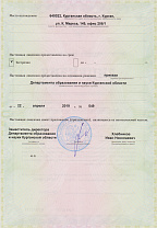 Лицензия на право оказывать образовательные услуги  стр. №2